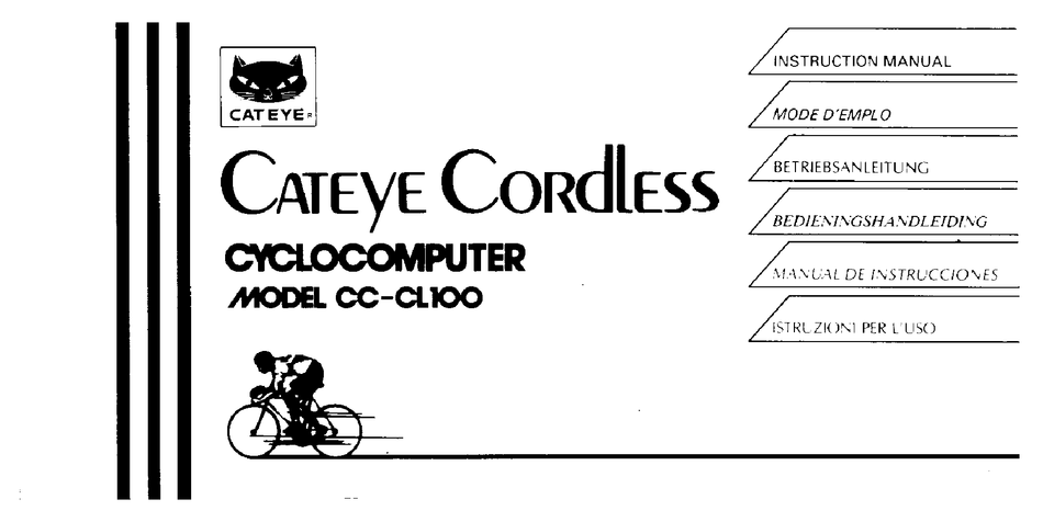 CATEYE CC-CL100 INSTRUCTION MANUAL Pdf Download | ManualsLib