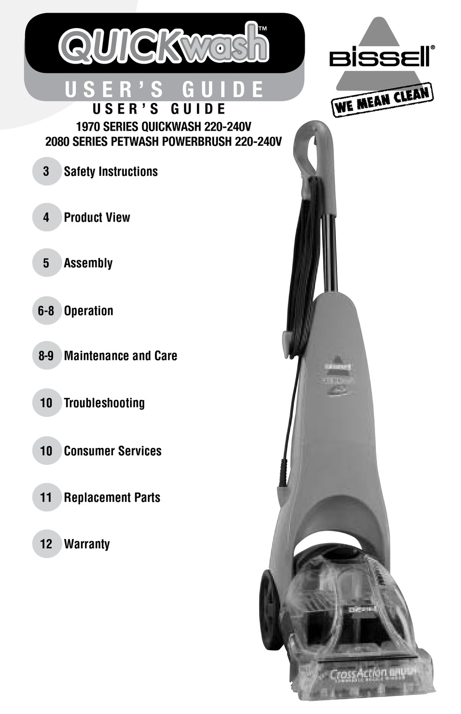 BISSELL 1970 USER MANUAL Pdf Download ManualsLib