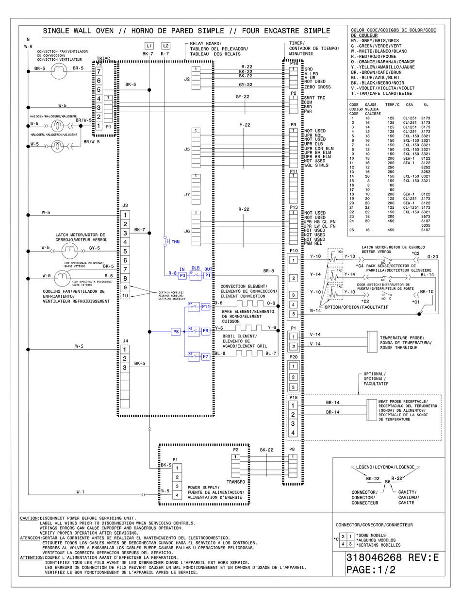 Electric Double Oven Wiring Diagram