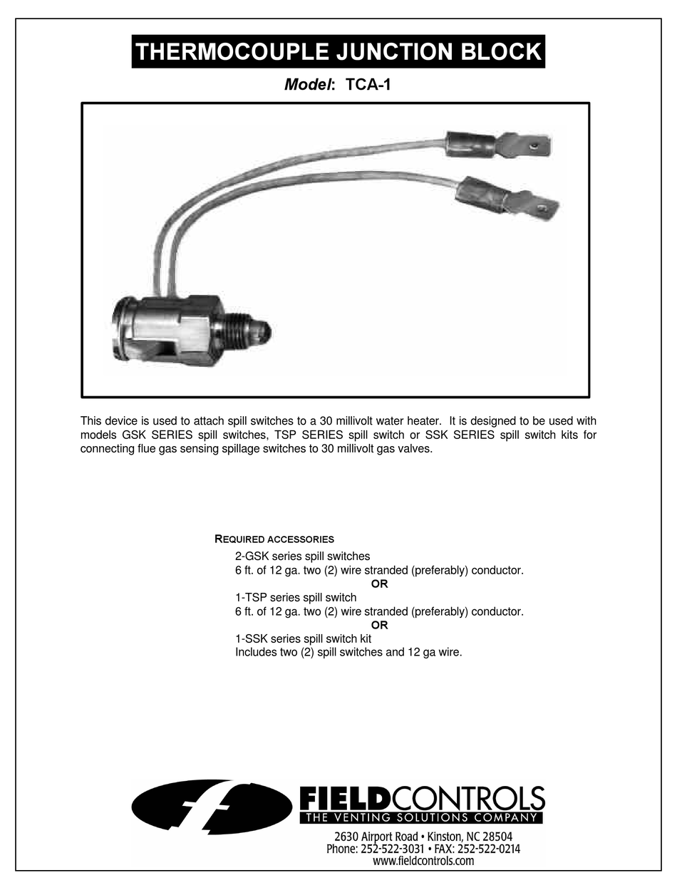FIELD CONTROLS 46244900 MANUAL Pdf Download ManualsLib