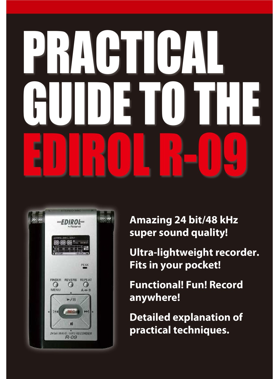 EDIROL R09 PRACTICAL MANUAL Pdf Download ManualsLib