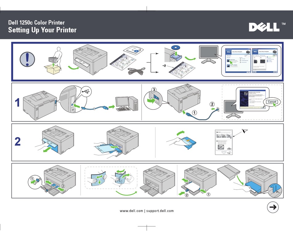 DELL 1250 COLOR SETTING UP Pdf Download | ManualsLib