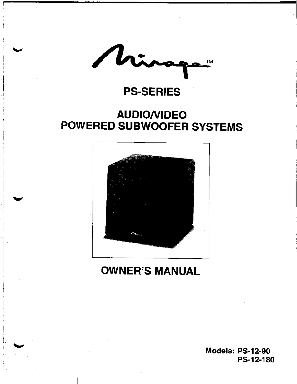 Mirage ps 8 sales subwoofer