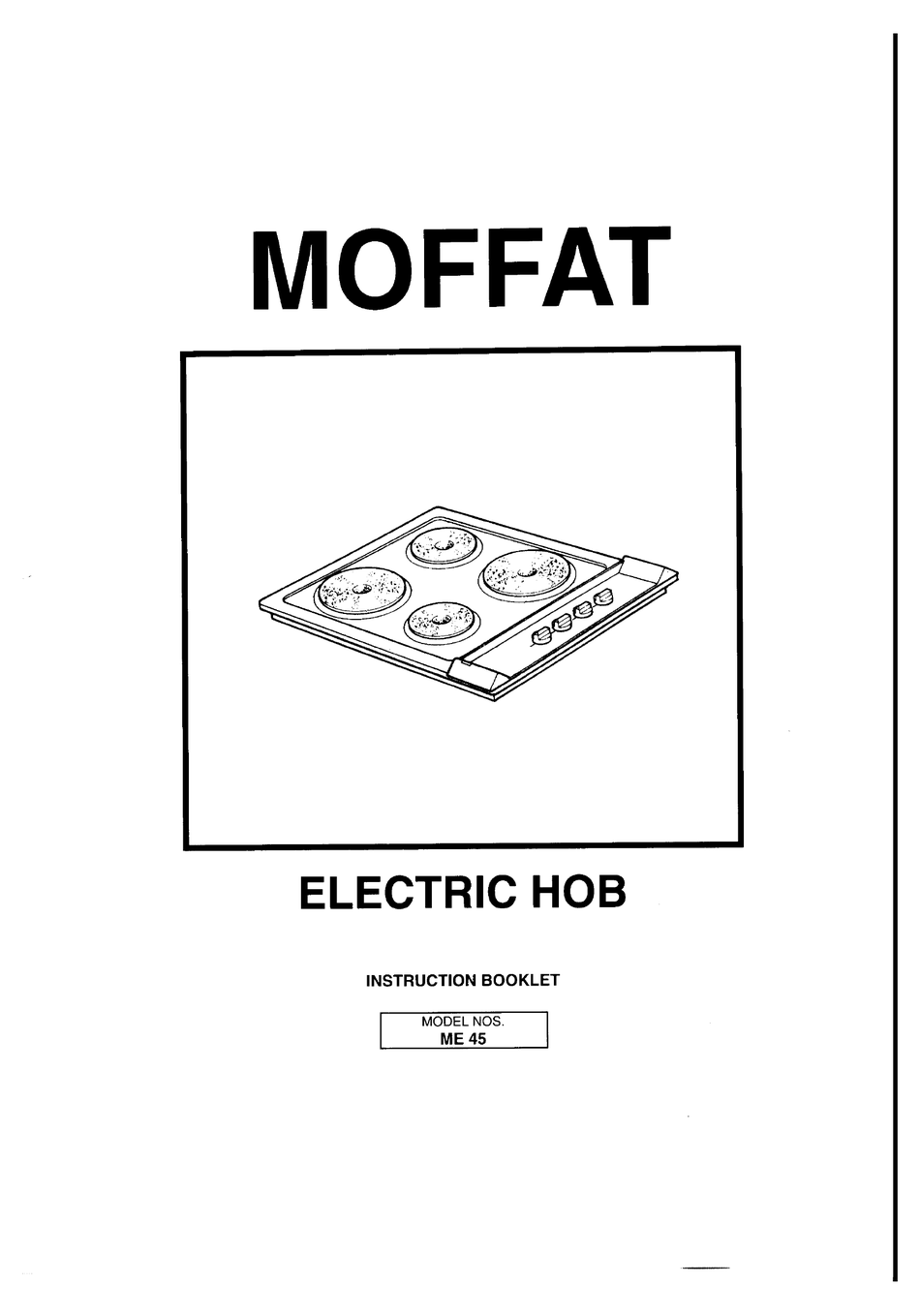 MOFFAT ME45B INSTRUCTION BOOKLET Pdf Download ManualsLib