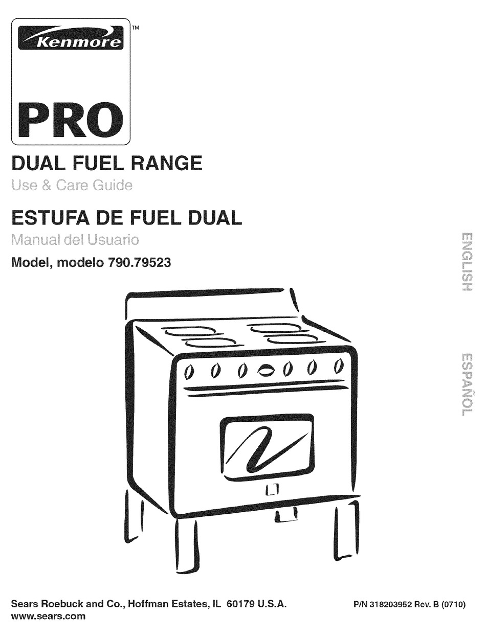 kenmore pro 30 dual fuel range