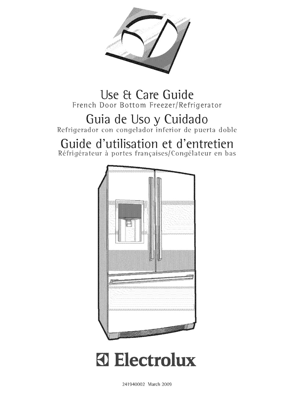 Electrolux Ei23bc56iw 22 6 Cu Ft Use And Care Manual Pdf Download Manualslib