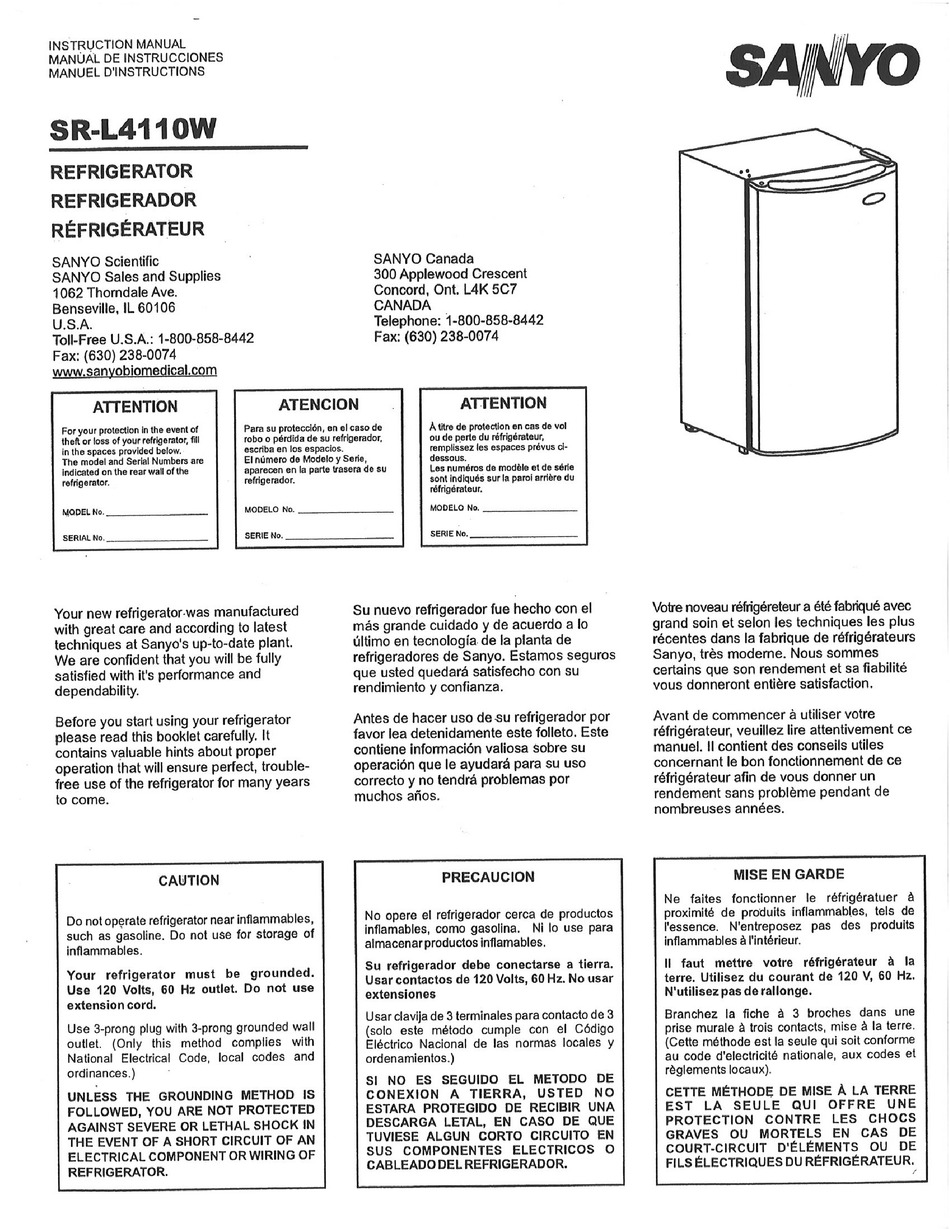 SANYO SRL4110W COMMERCIAL SOLUTIONS LAB INSTRUCTION MANUAL Pdf