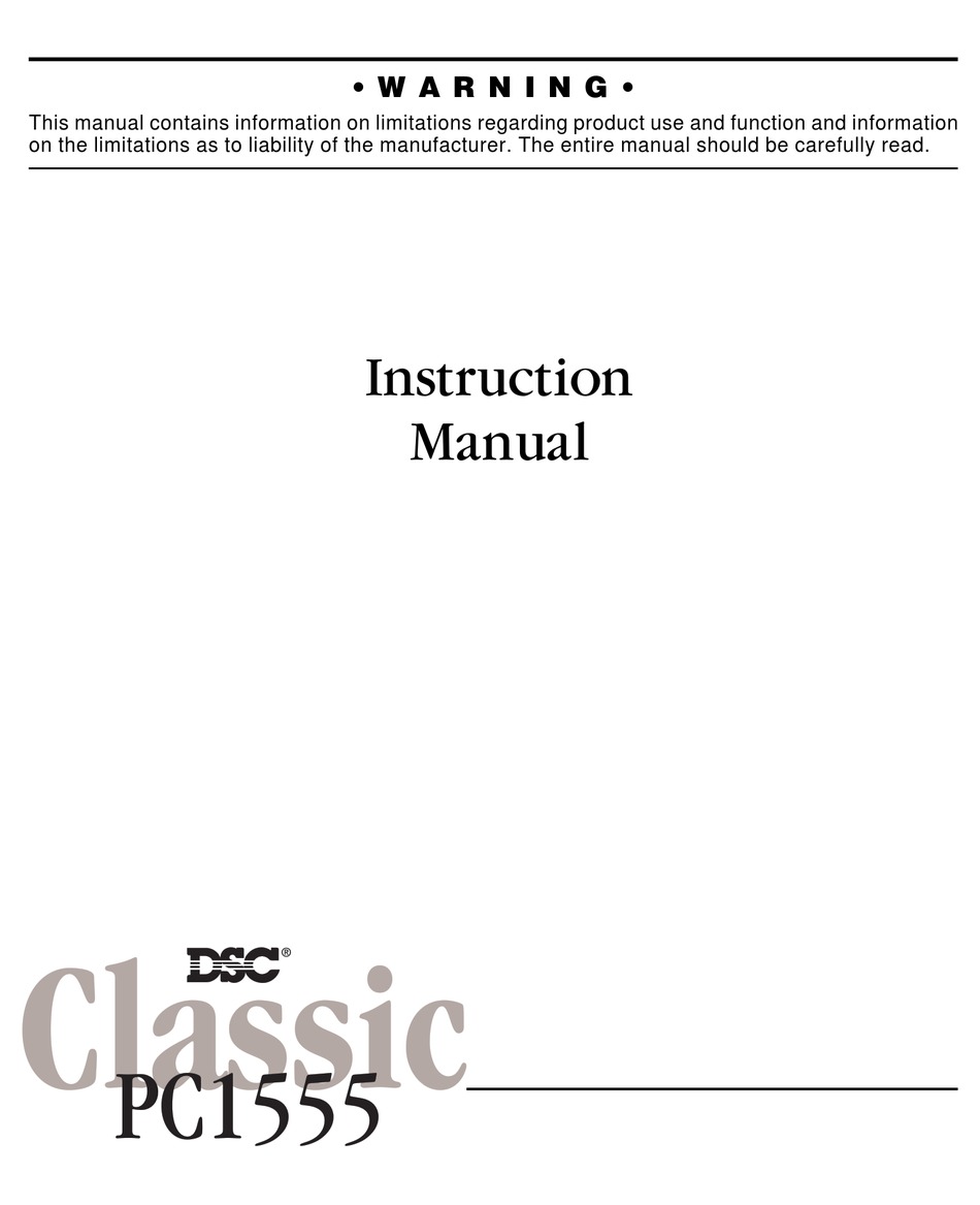 Dsc Pc1555 Manual 2 Instruction Manual Pdf Download Manualslib