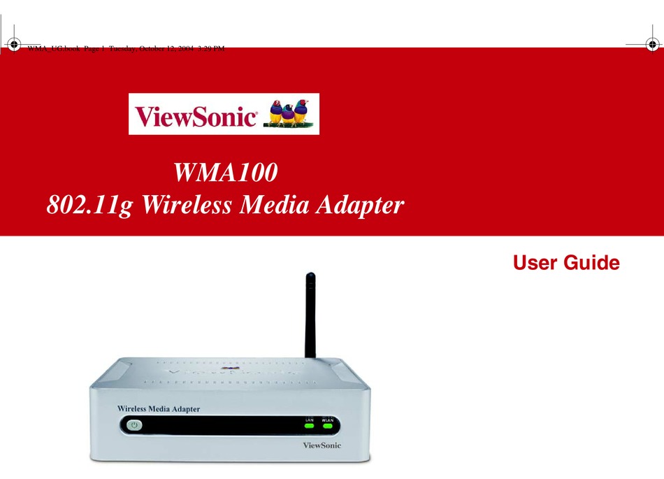 viewsonic-wma100-wireless-media-adapter-user-manual-pdf-download