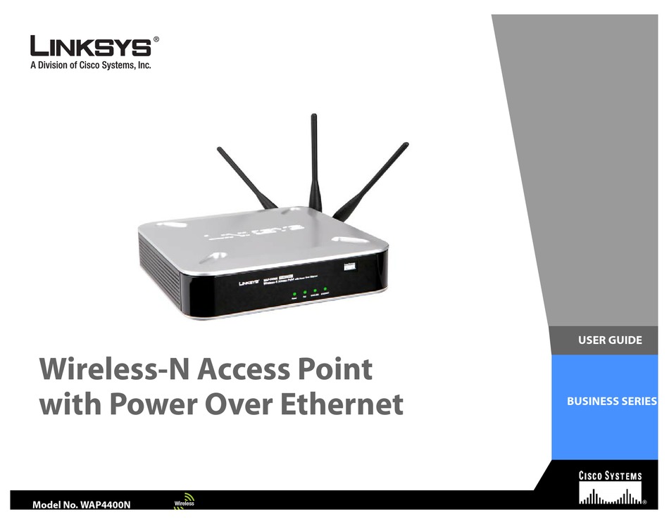 LINKSYS WAP4400N SMALL BUSINESS WIRELESSN ACCESS POINT USER MANUAL Pdf Download ManualsLib