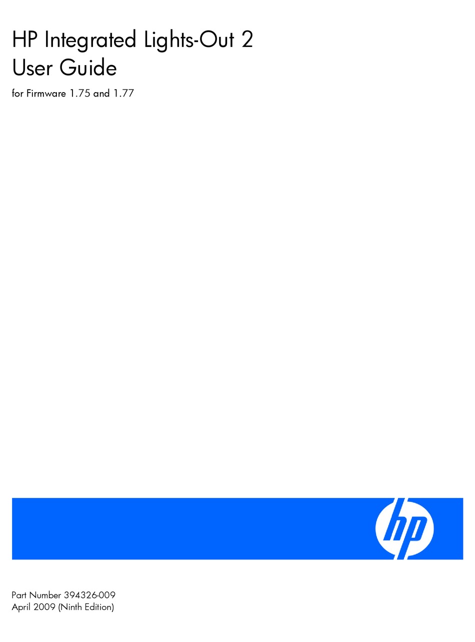 HP AB500A INTEGRATED LIGHTSOUT ADVANCED USER MANUAL Pdf Download