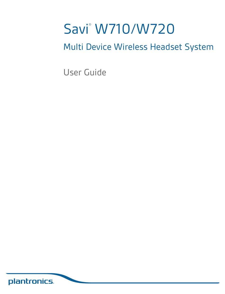 PLANTRONICS SAVI 700 USER MANUAL Pdf Download | ManualsLib