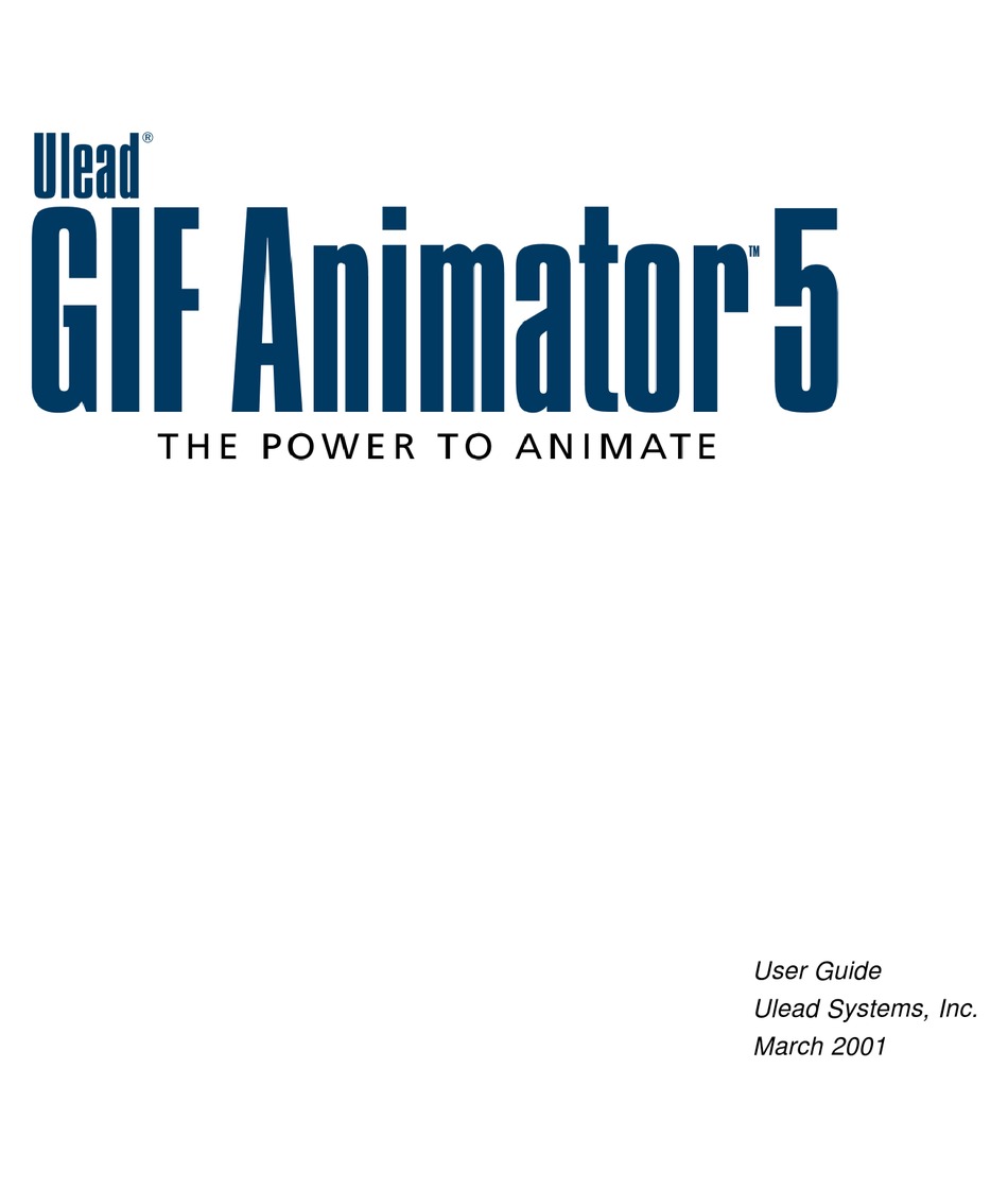 ULEAD GIF ANIMATOR 5 USER MANUAL Pdf Download | ManualsLib