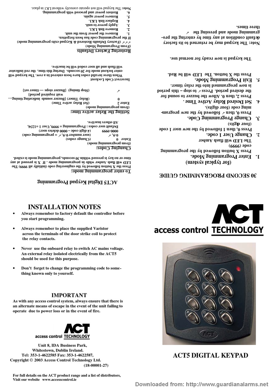 Act 5 Keypad Wiring Diagram - Wiring Diagram