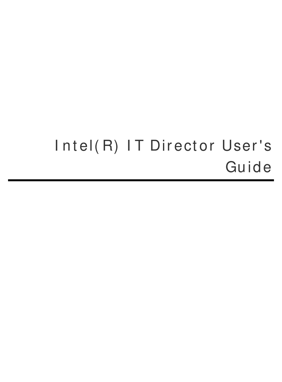 Intel it director что это