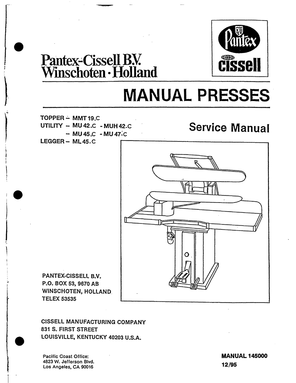 Cissell Mucman Service Manual Pdf Download Manualslib