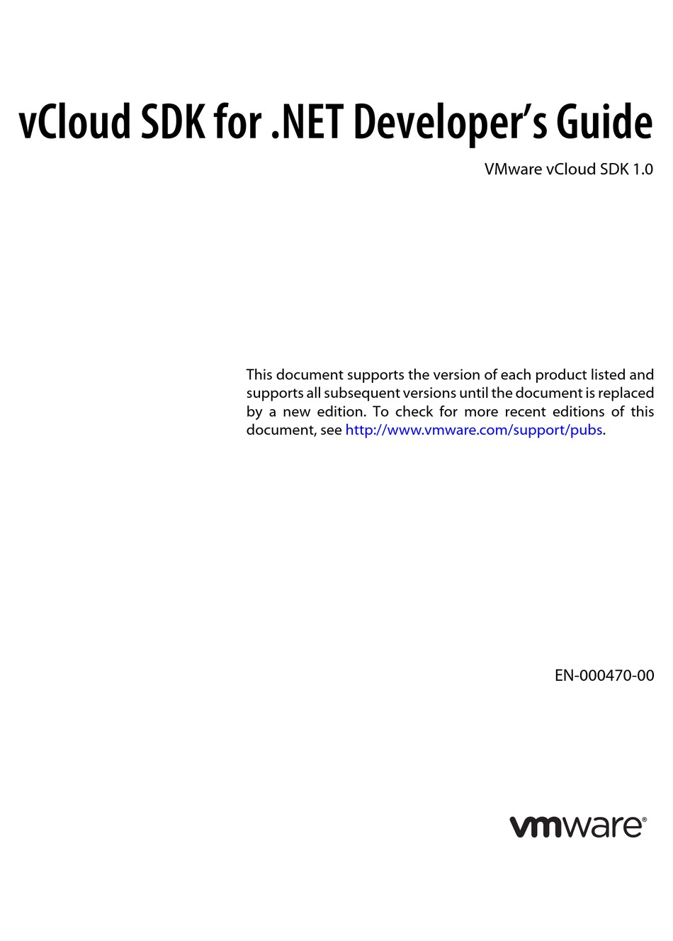 VMWARE VCLOUD SDK 1.0 - FOR NET DEVELOPERS GUIDE MANUAL Pdf Download ...
