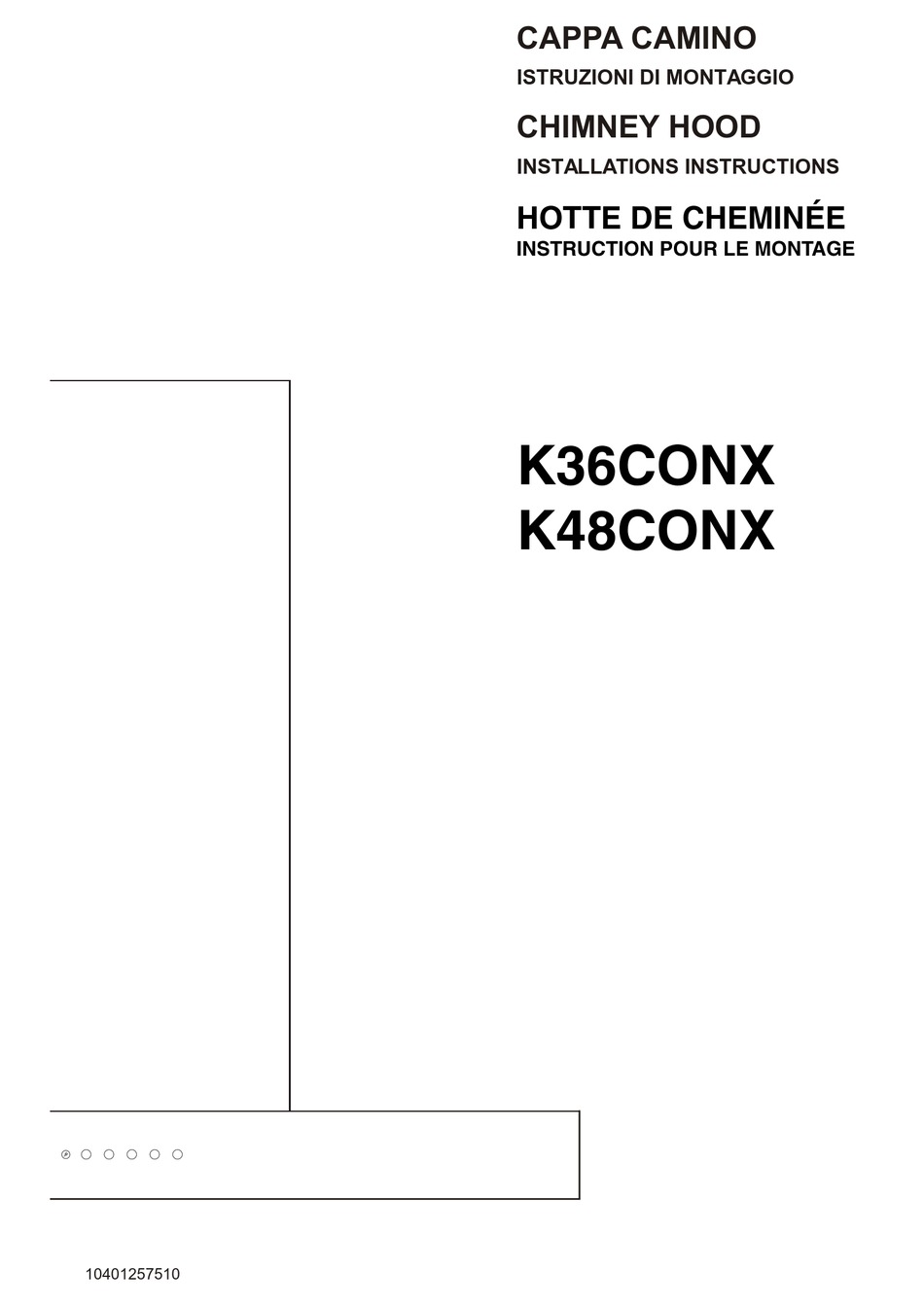 BERTAZZONI K36CONX INSTALLATION INSTRUCTIONS MANUAL Pdf Download