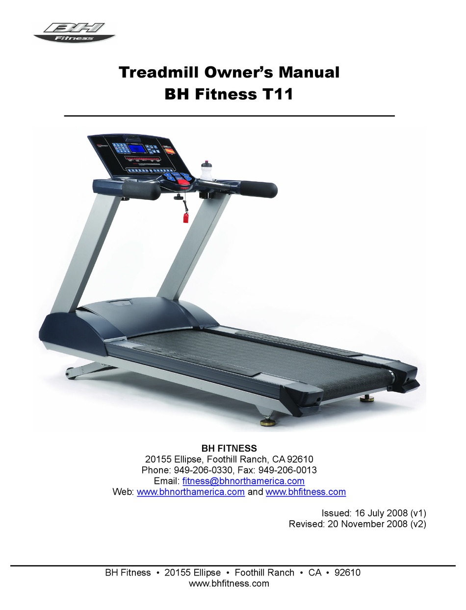 Bh cheap treadmill manual