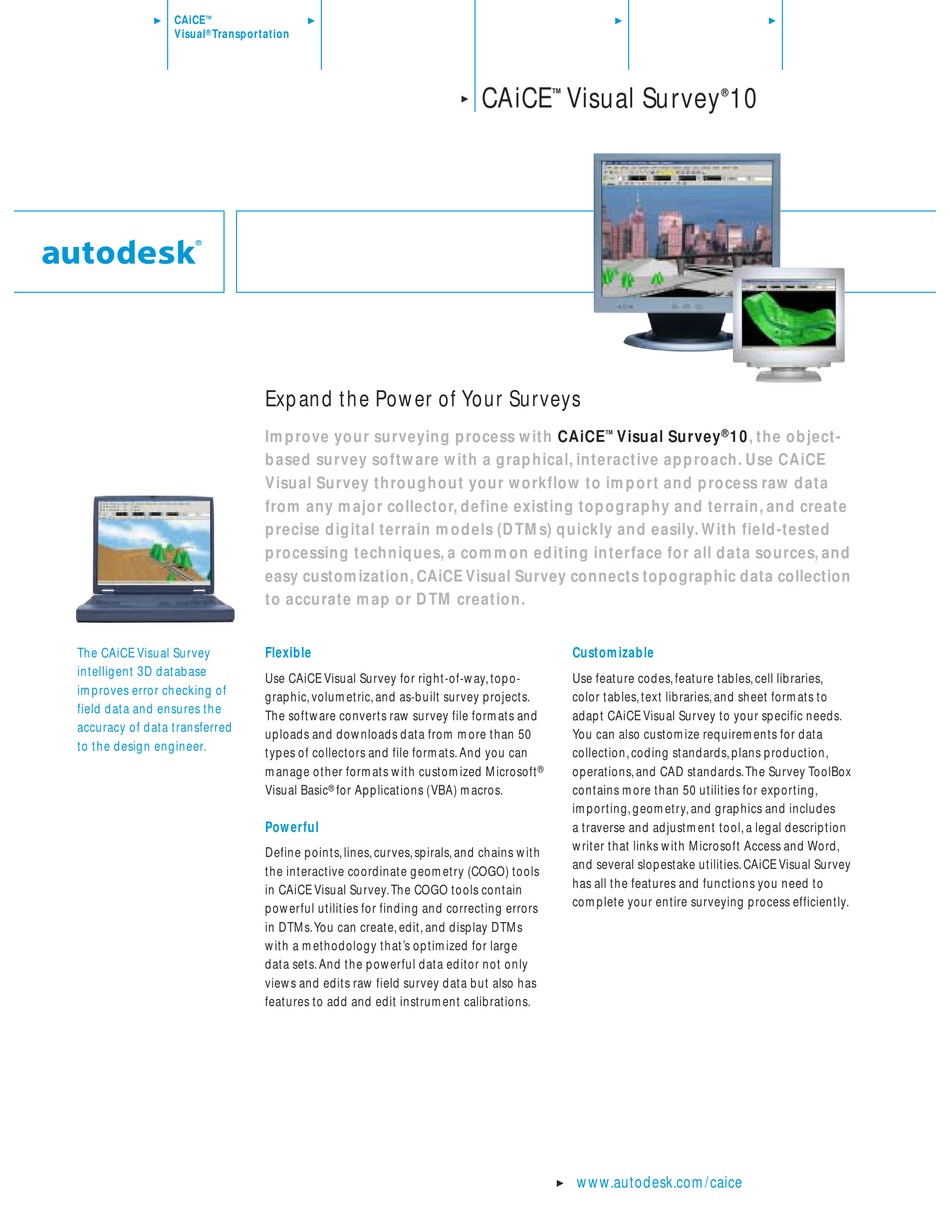 AUTODESK CAICE VISUAL SURVEY 10 BROCHURE Pdf Download ManualsLib