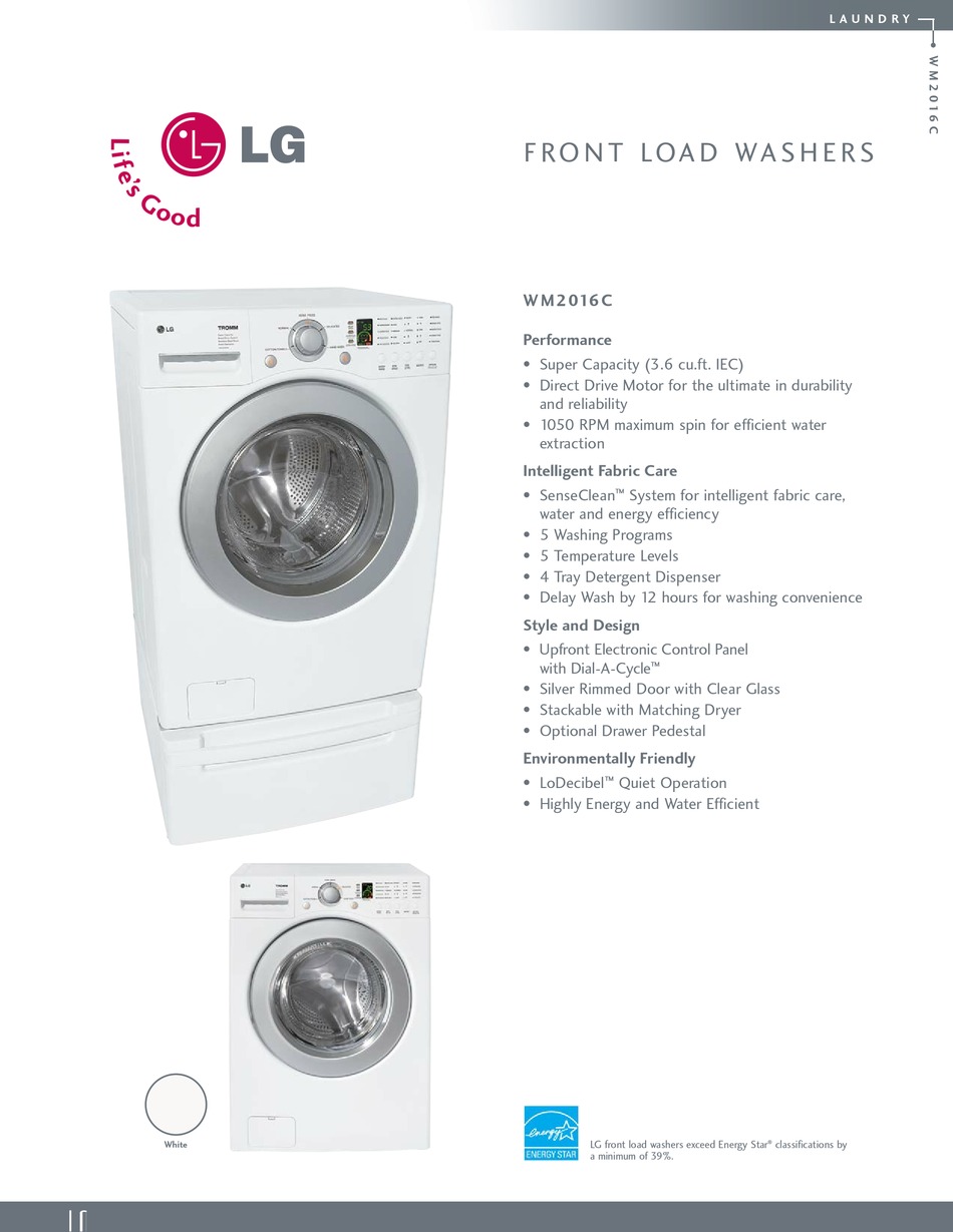 lg direct drive washer wm2016cw