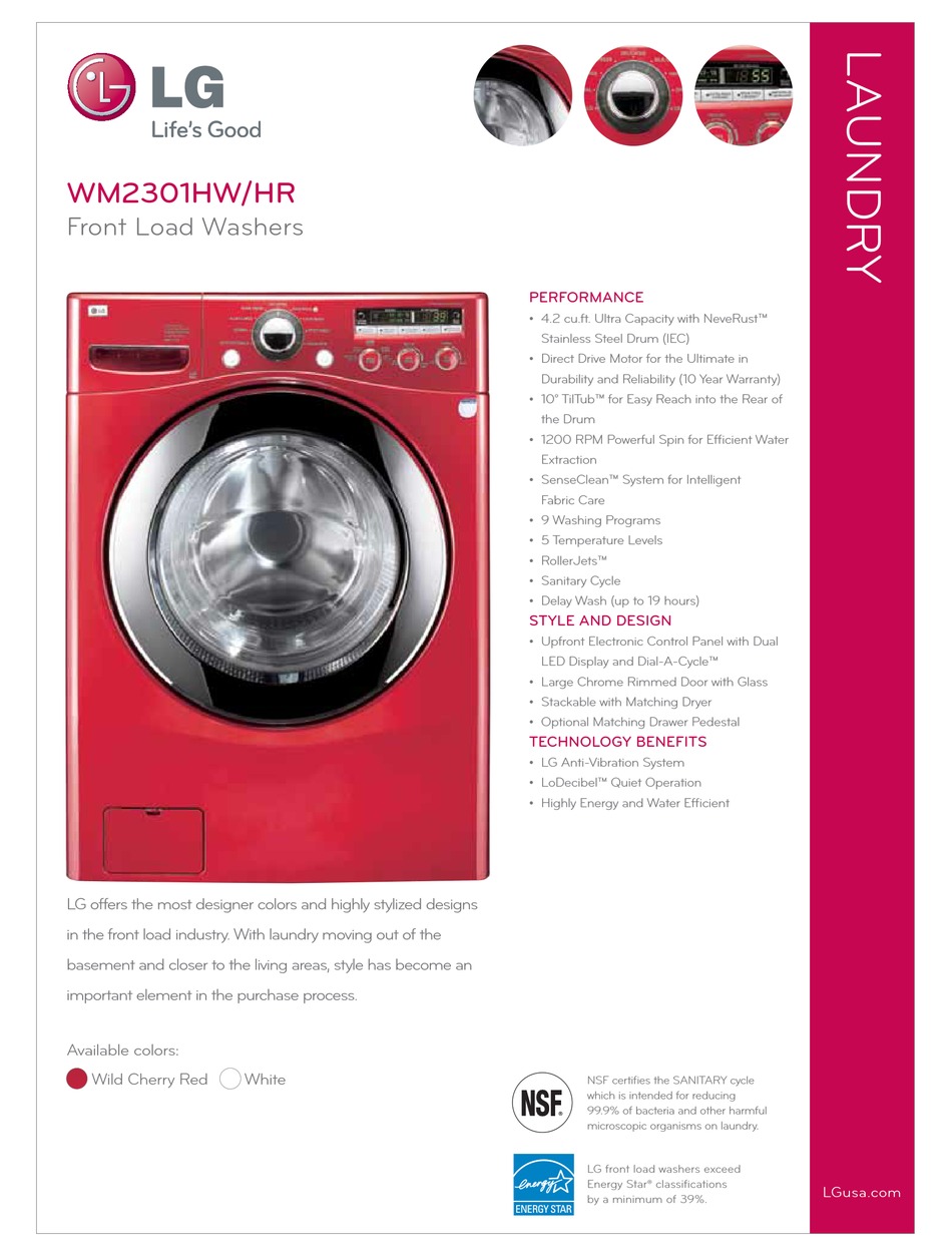 Wm2301hw store lg washer