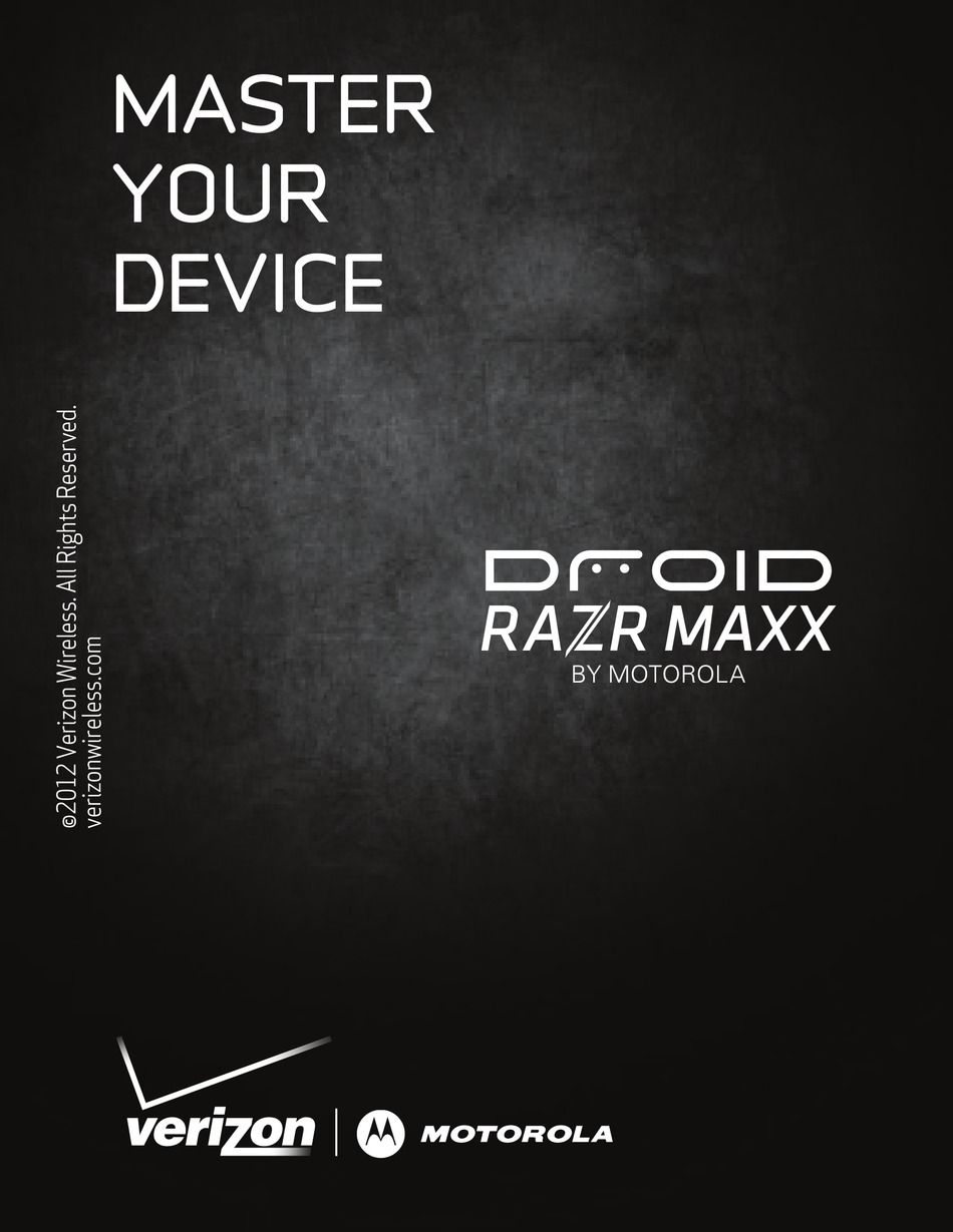 MOTOROLA DROID RAZR MAXX MANUAL Pdf Download ManualsLib