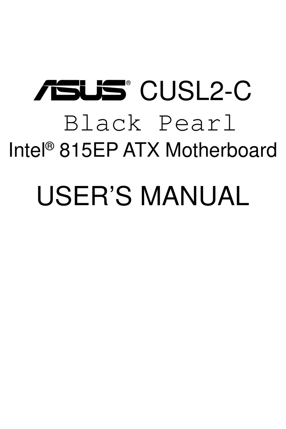 Asus Cusl2 C Bp User Manual Pdf Download Manualslib