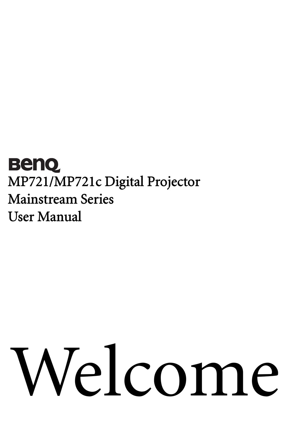 BENQ MP721 XGA DLP PROJECTOR USER MANUAL Pdf Download ManualsLib