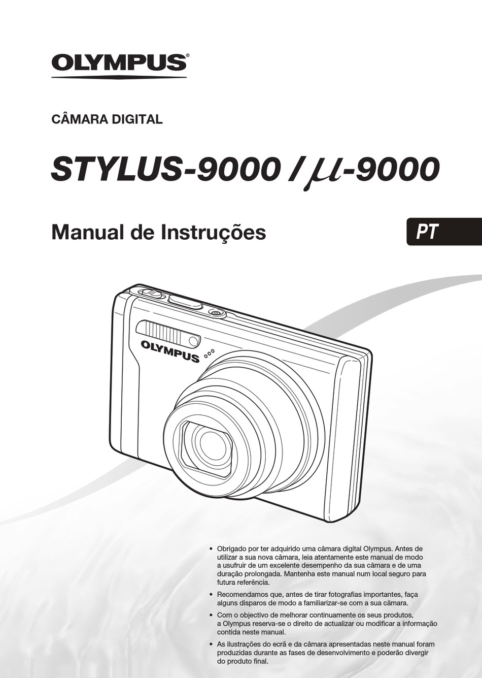 OLYMPUS 226705 STYLUS 9000 DIGITAL CAMERA MANUAL DE INSTRUÇÕES Pdf