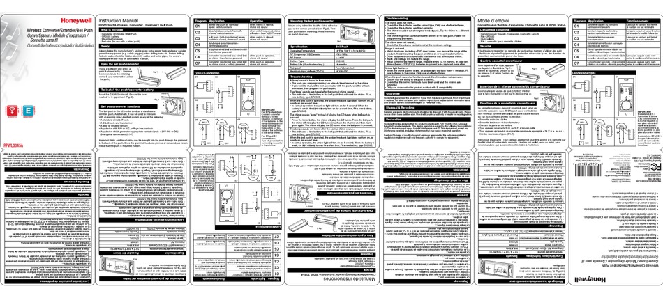 HONEYWELL RPWL3045A OWNER'S MANUAL Pdf Download | ManualsLib