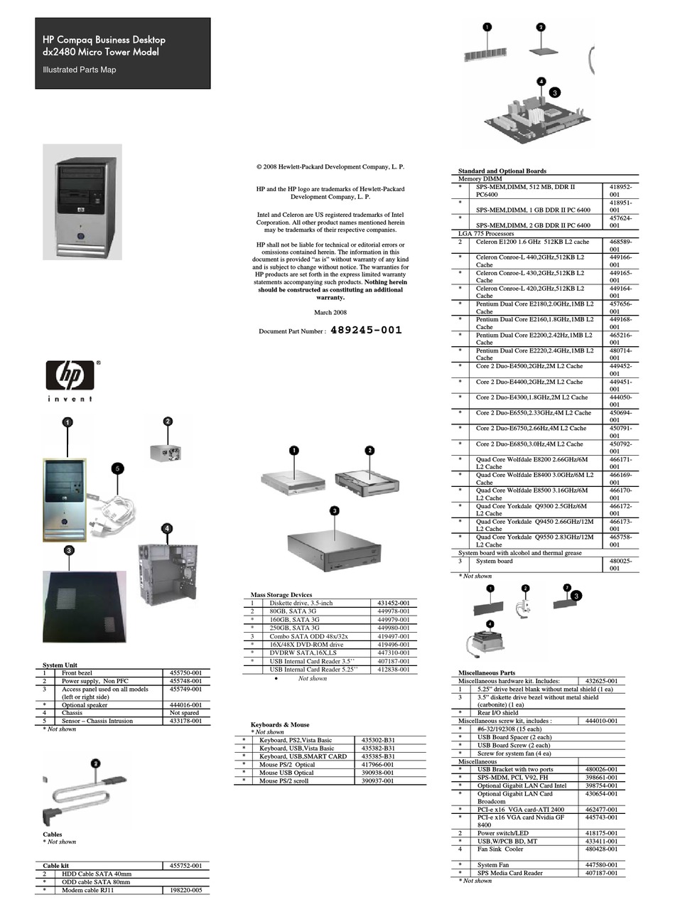 hp compaq dx2480