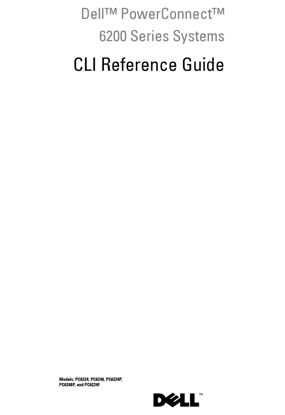 DELL POWERCONNECT 6224 COMMAND LINE INTERFACE MANUAL Pdf Download