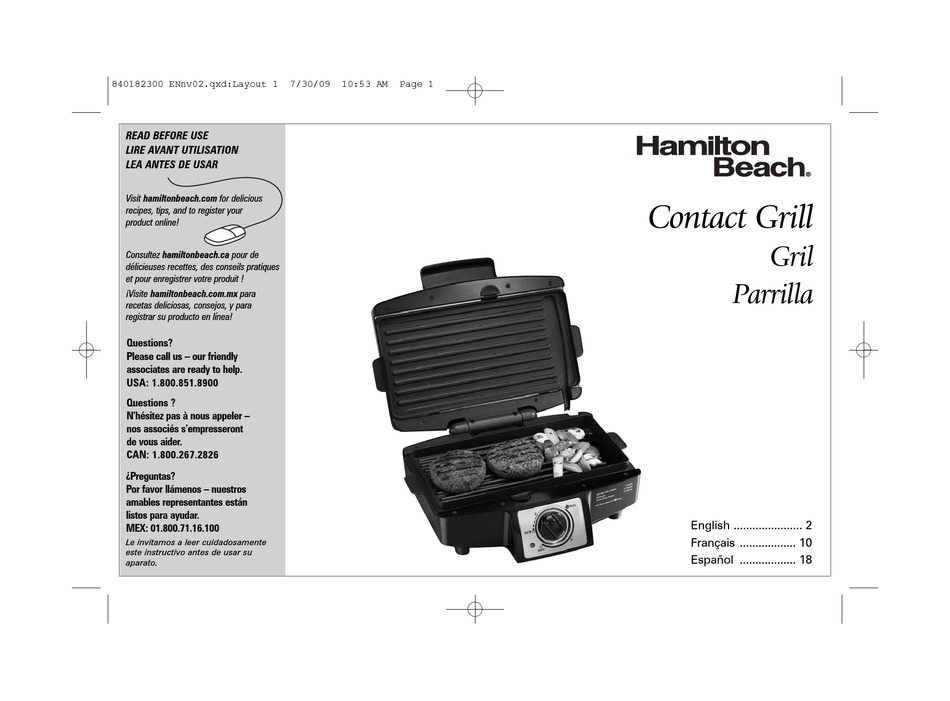 HAMILTON BEACH 25332 USE & CARE MANUAL Pdf Download | ManualsLib