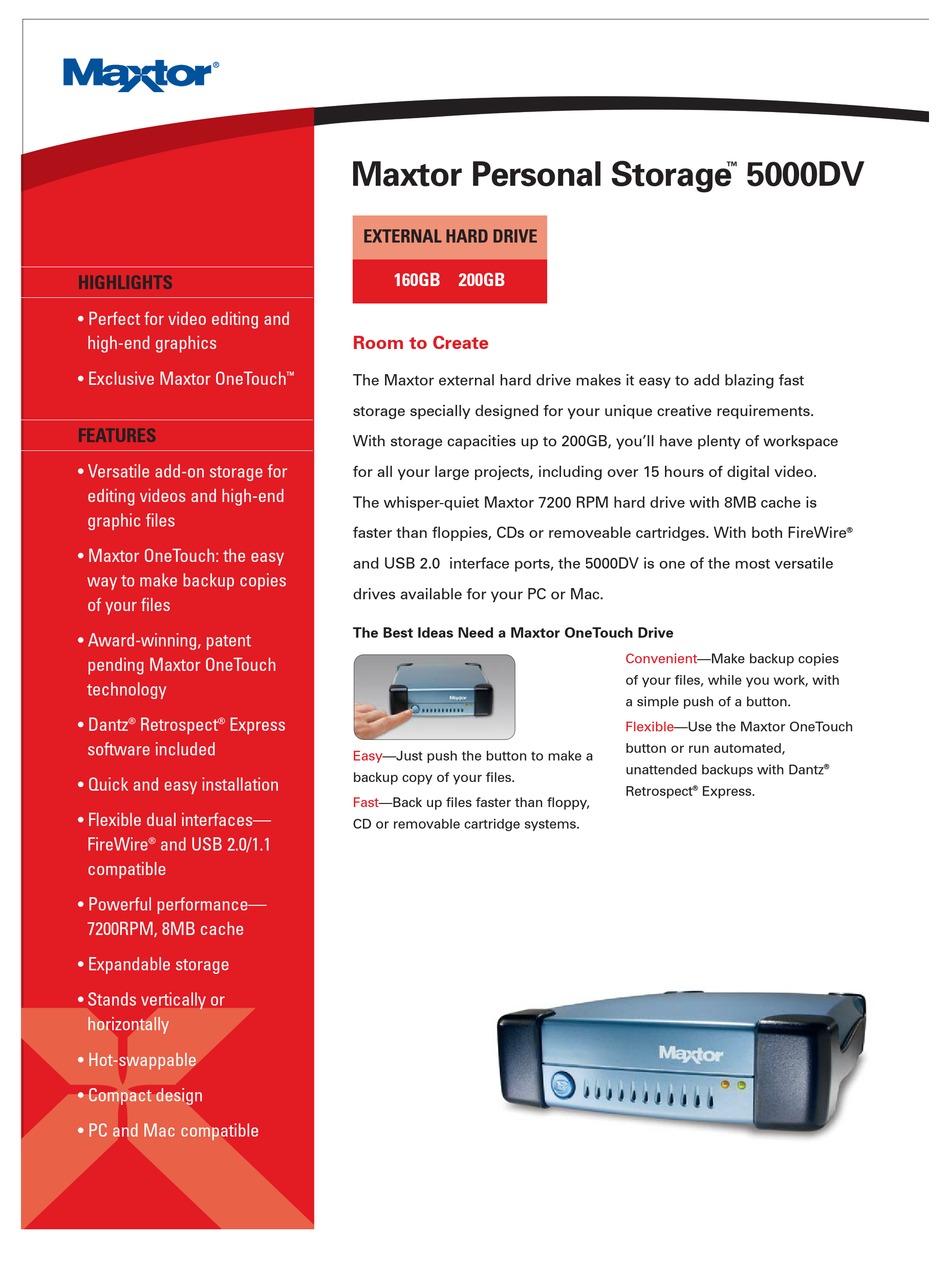 maxtor personal storage 3200 download driver