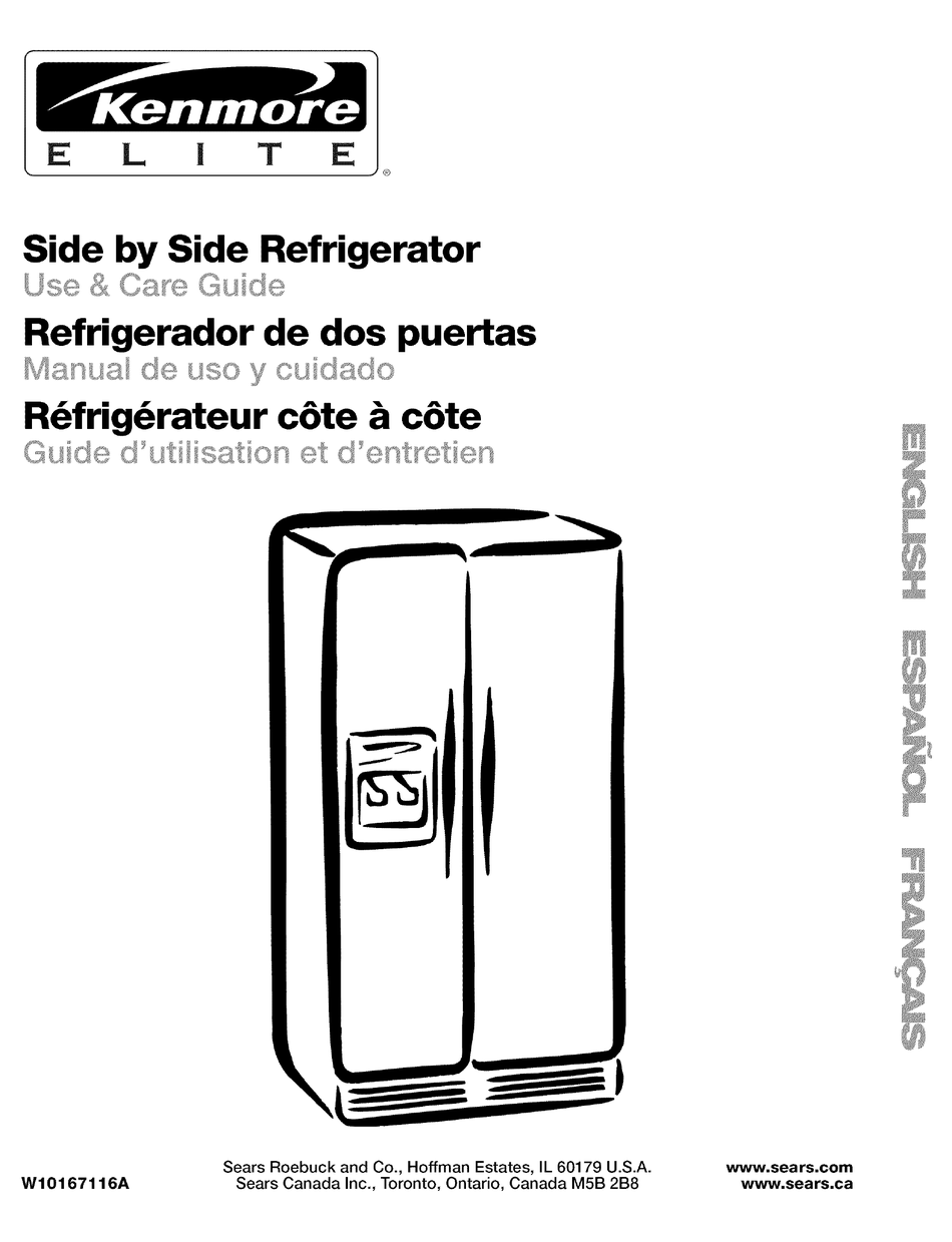 KENMORE 5786 ELITE 21.8 CU. FT. REFRIGERATOR USE AND CARE MANUAL Pdf