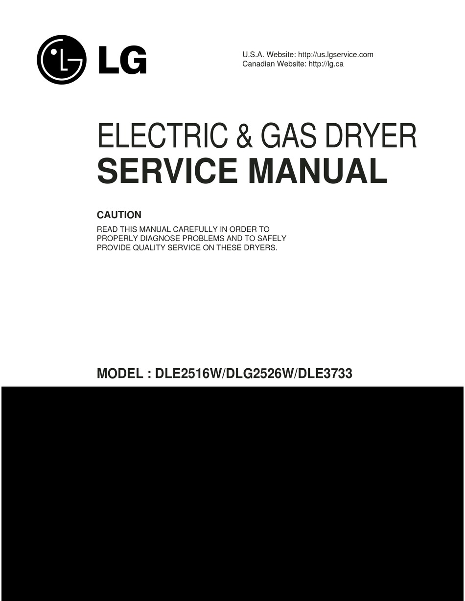 LG DLE2512W SERVICE MANUAL Pdf Download | ManualsLib