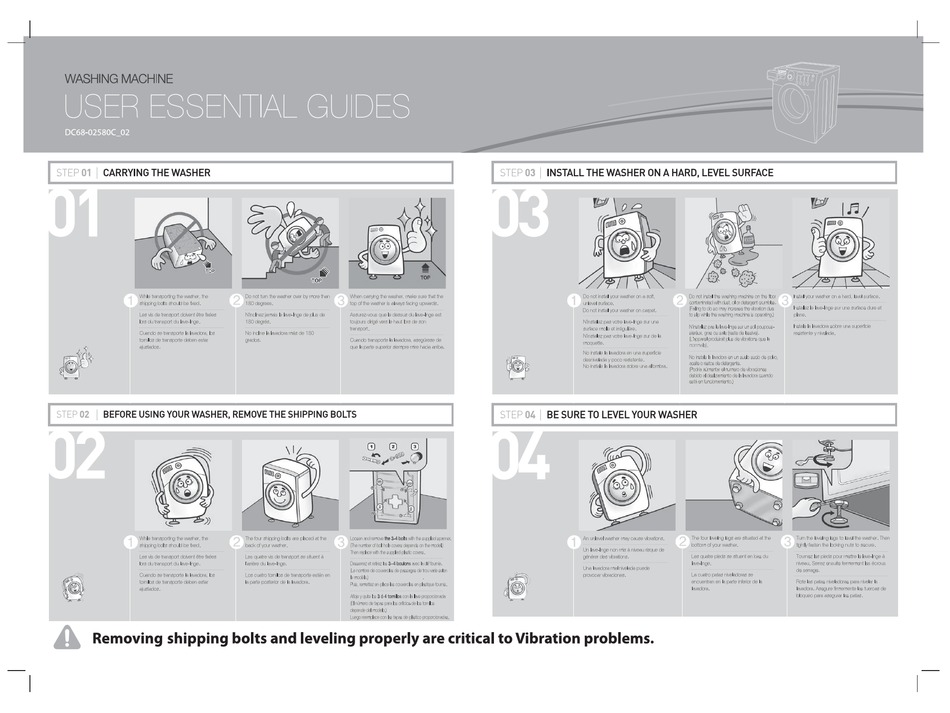 SAMSUNG WF405ATPASU/AA USER ESSENTIAL MANUALS Pdf Download | ManualsLib