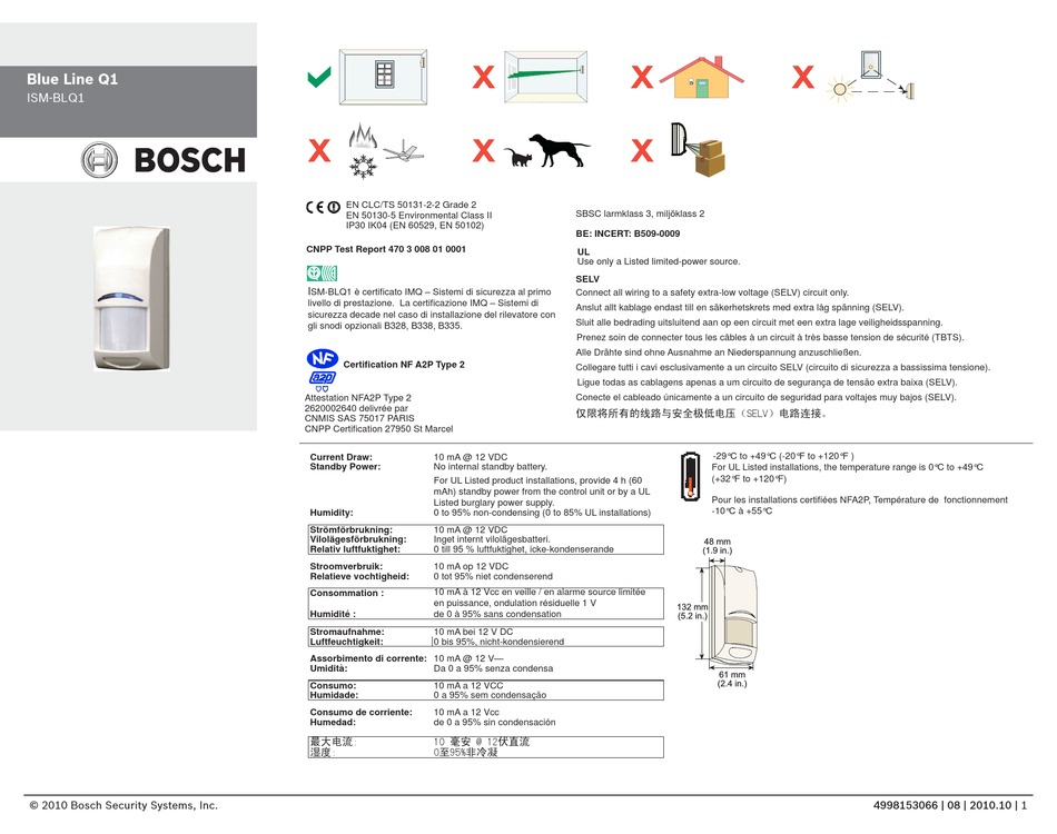 Bosch Ism Blq1 Installation Instructions Pdf Download Manualslib