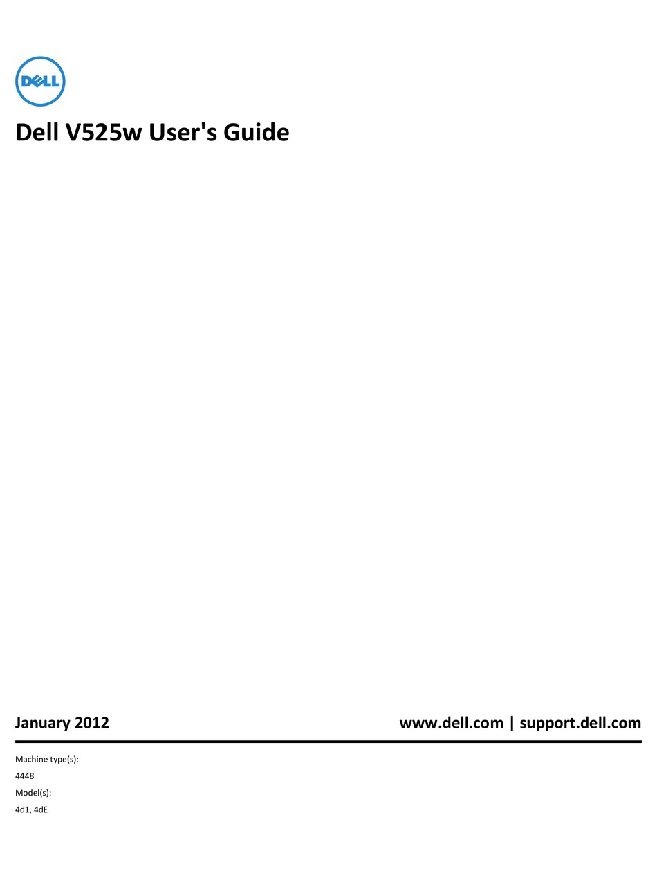 DELL V525W MANUAL Pdf Download | ManualsLib
