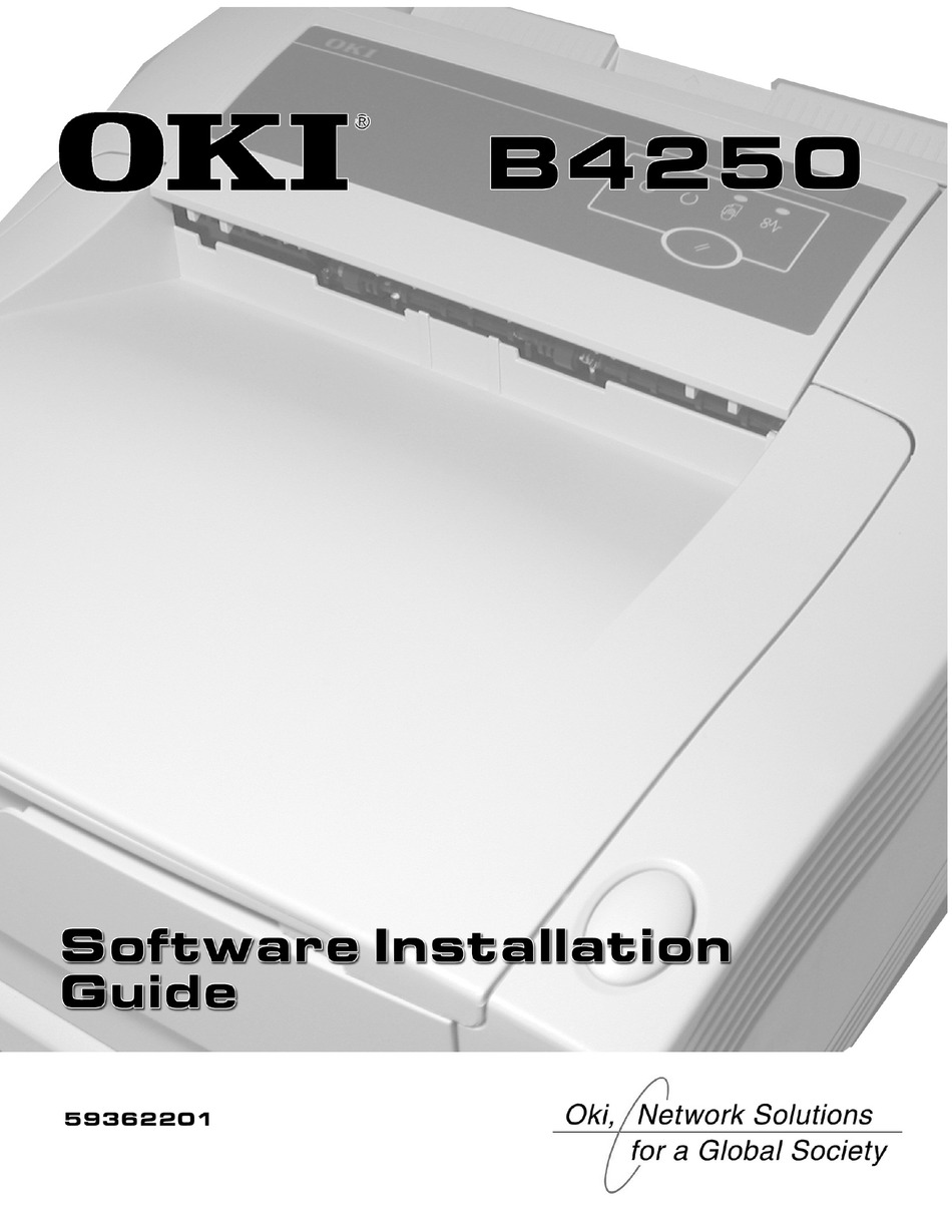 OKI B SOFTWARE INSTALLATION MANUAL Pdf Download ManualsLib