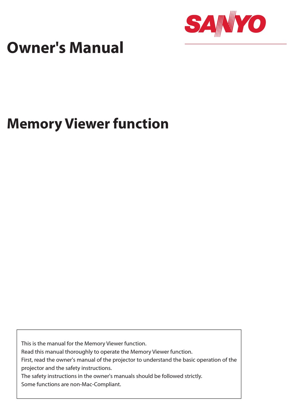 SANYO PLC XU115 XGA LCD PROJECTOR FUNCTION MANUAL Pdf Download