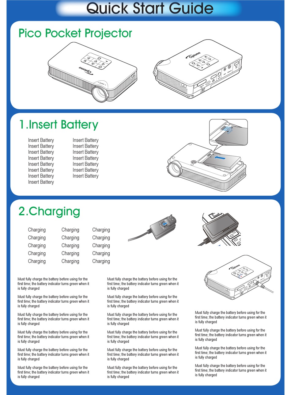 Optoma Pk320 Quick Start Manual Pdf Download Manualslib