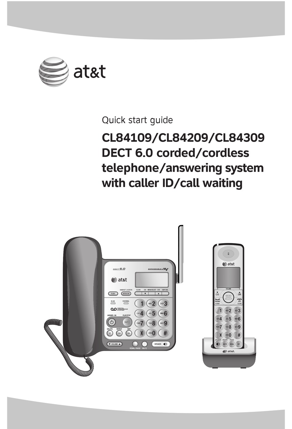 AT&T CL84109 QUICK START MANUAL Pdf Download ManualsLib