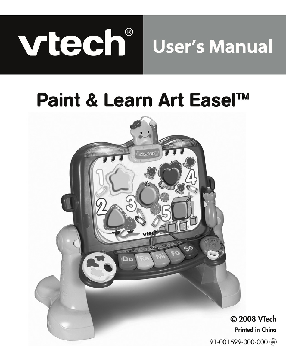 VTECH PAINT LEARN ART EASEL USER MANUAL Pdf Download ManualsLib   Vtech Paint Learn Art Easel 