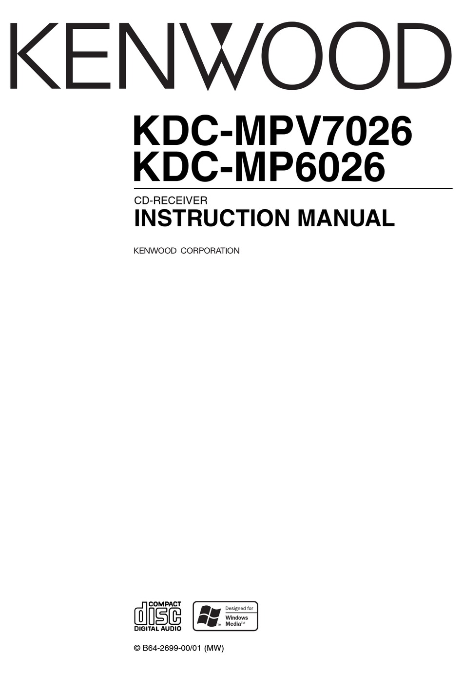 KENWOOD KDC-MP6026 INSTRUCTION MANUAL Pdf Download | ManualsLib