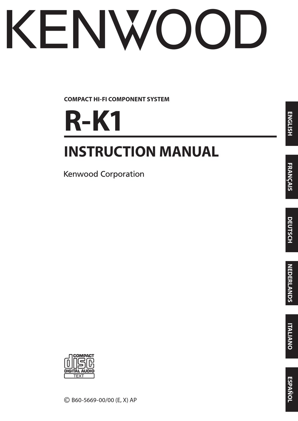 KENWOOD R-K1 INSTRUCTION MANUAL Pdf Download | ManualsLib