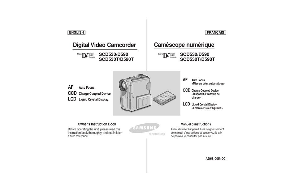 SAMSUNG SCD590 OWNER'S INSTRUCTION MANUAL Pdf Download | ManualsLib
