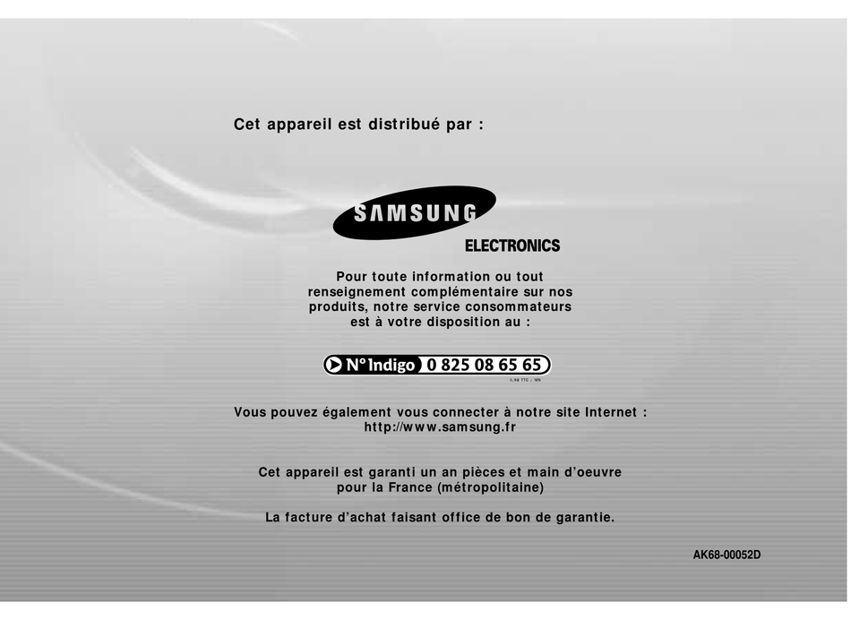 Samsung DVD-P355B Lecteur DVD/CD avec télécommande