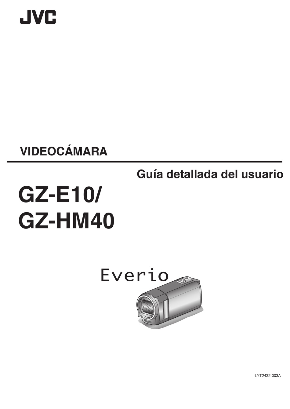 Jvc Everio Gz E10 Guia Detallada Del Usuario Pdf Download Manualslib